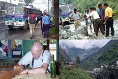 06 Bus From Kathmandu, Huge Rock On Road To Kodari, Bill Norton, Friendship Bridge And Zhangmu From Kodari